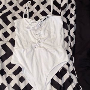 Forever 21 lace up body suit